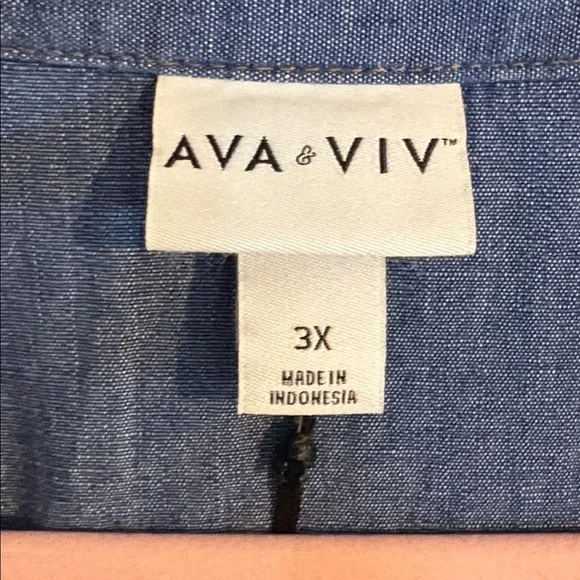 Ava & Viv Blue Denim Dress - Picture 3 of 7